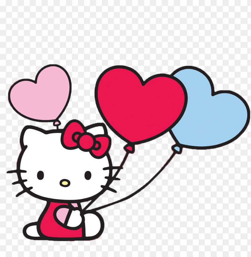 Download Hello Kitty With Balloons Png Image With Transparent Background Toppng