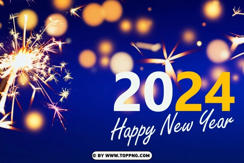 Free download | HD PNG high quality new year 2024 greeting card ...