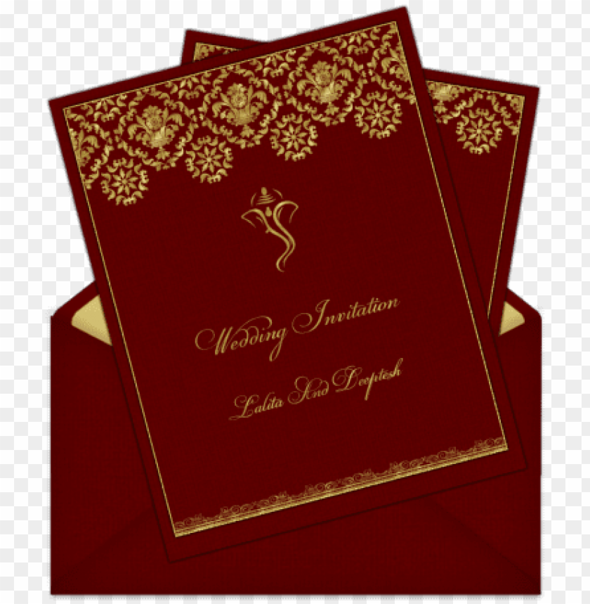 Hindu Indian Wedding Card Design Png Image With Transparent Background Toppng