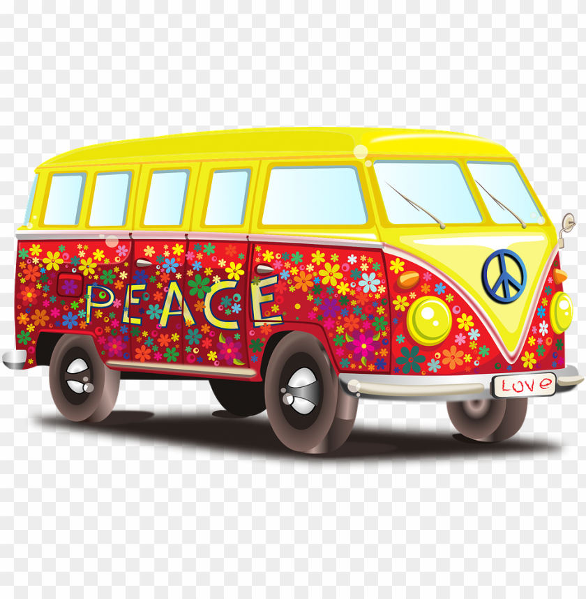 Free download | HD PNG hippy vw bus clip art at clker peace and love ...