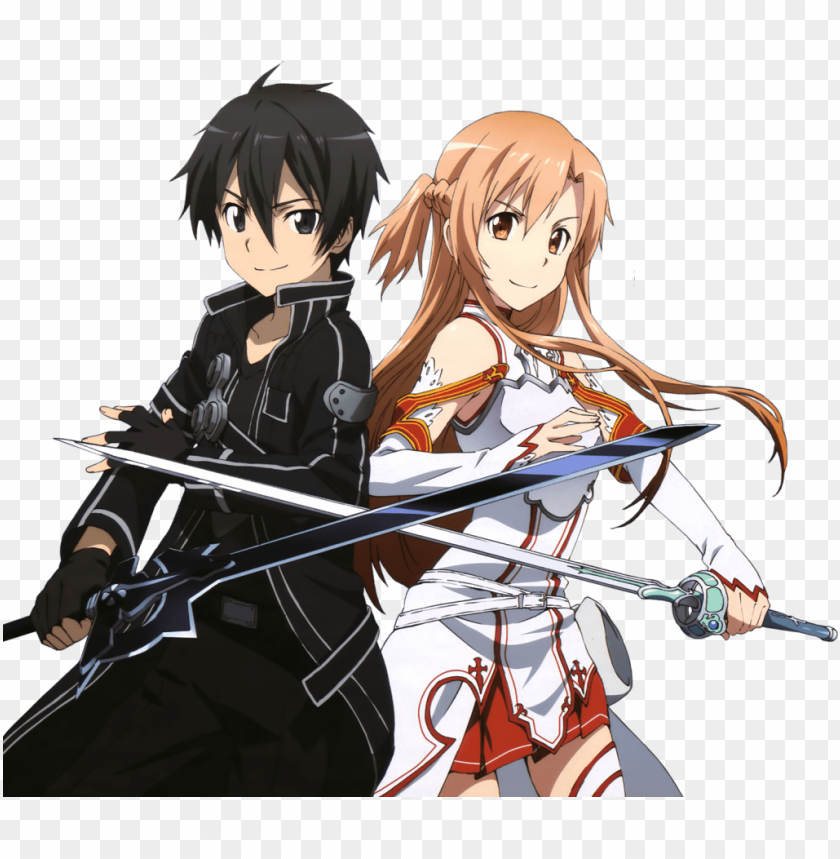 Asuna E Kirito cutout PNG &amp; clipart images | TOPpng