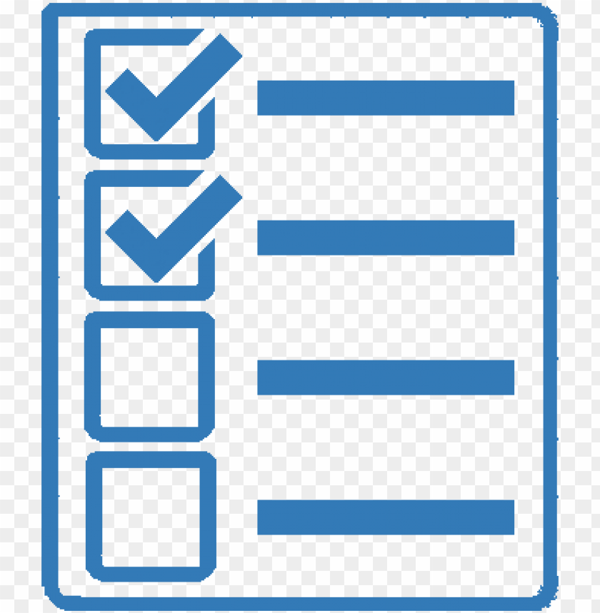 Icon Checklist Blue Check List Blue Ico Png Image With