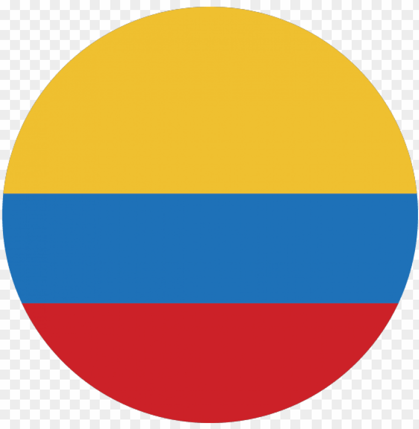 Icono Con Bandera De Colombia Circle Png Image With Transparent Background Toppng