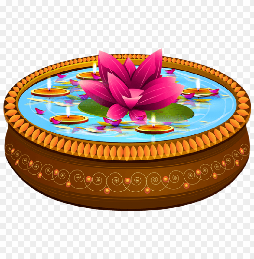 Free Download Hd Png Indian Floating Candles And Lotus Transparent Clipart Png Photo