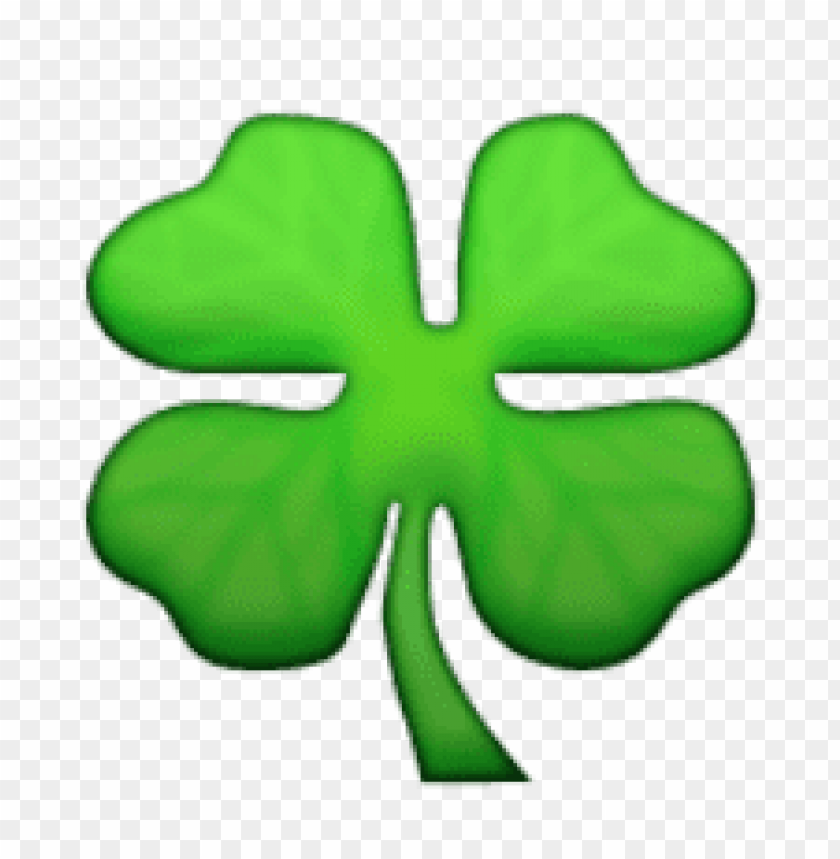 Free download HD PNG ios emoji four leaf clover clipart png photo