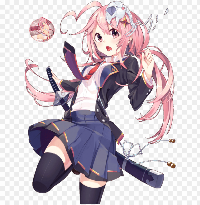 Irl Render By Mad Render Anime Swords Girl Pink Hair Png Image