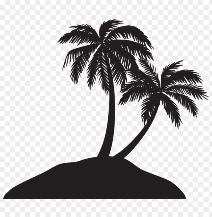 Free download | HD PNG Transparent island with palm trees silhouette ...