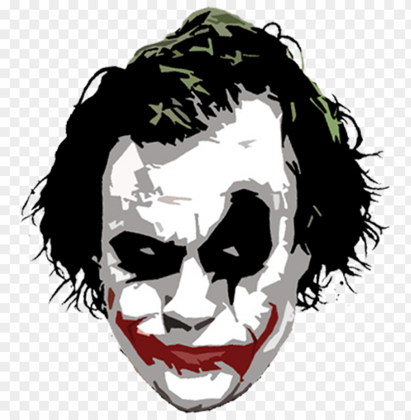 Joker Heath Ledger Head Painting Artwork Png Cutout Png & Clipart 