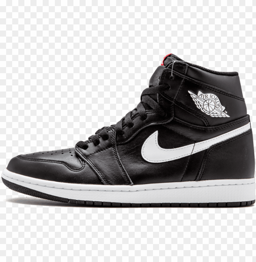 jordan air force 1 black and white PNG image with transparent background |  TOPpng