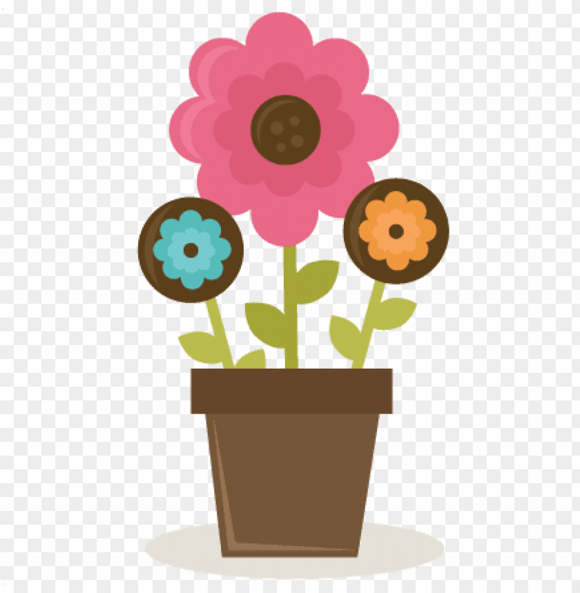 Ladybug Clipart Png Collection Flowers In Pot Svg Cut Cute Flower Pot Png Image With Transparent Background Toppng