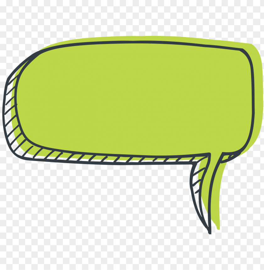 Light Green Drawing Speech Bubble Cartoon No Background Cutout PNG ...