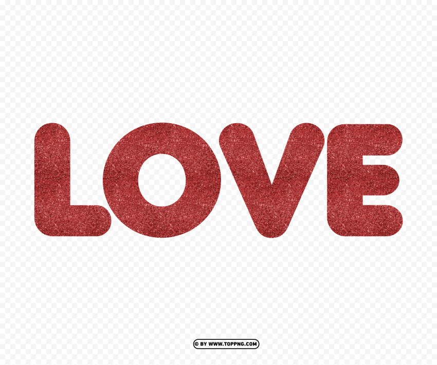 Free download HD PNG love red glitter text TOPpng