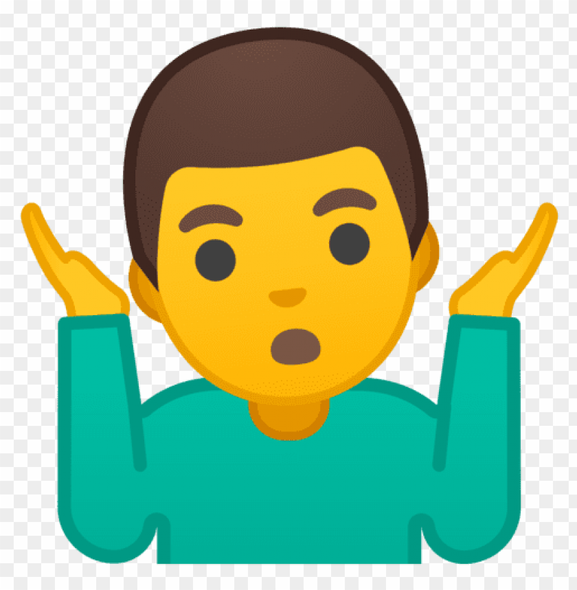 Free download HD PNG man shrugging emoji yellow skin tone clipart png photo 35506 TOPpng
