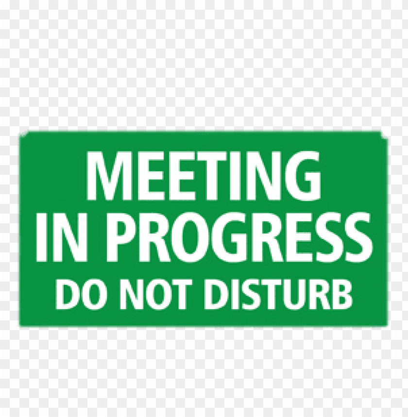 Meeting In Progress Sign Vector