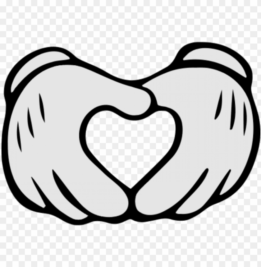 Mickey Hand Vector Mickey Mouse Hands Heart Mickey Cartoon Mickey Mouse Hands Png Image With Transparent Background Toppng