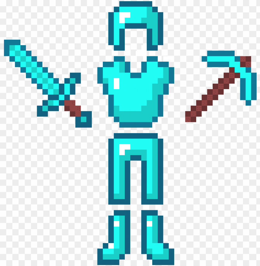 Minecraft Diamond Tools And Armor Diamond Armor And Tools Png Image With Transparent Background Toppng