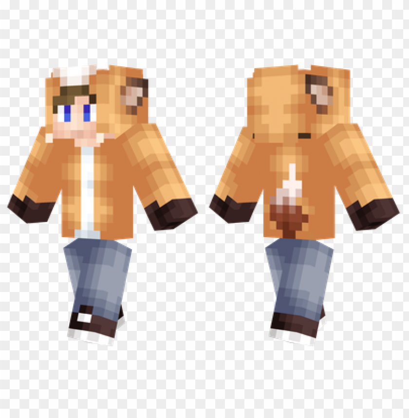 Free download HD PNG minecraft skins fox hoodie skin PNG