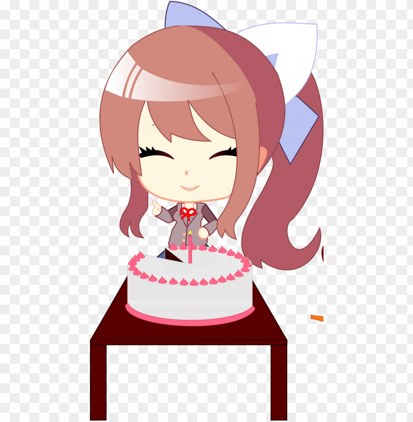 Free download | HD PNG monika and the cake sayori doki doki literature ...