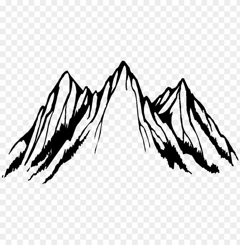 Download mountain clip art black and white png - Free PNG Images | TOPpng