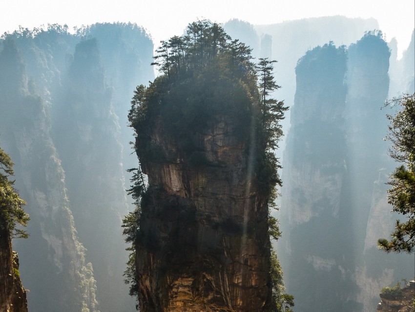 Free Download HD PNG Mountain Rock Fog Avatar Mountain Zhangjiajie China K Wallpaper TOPpng