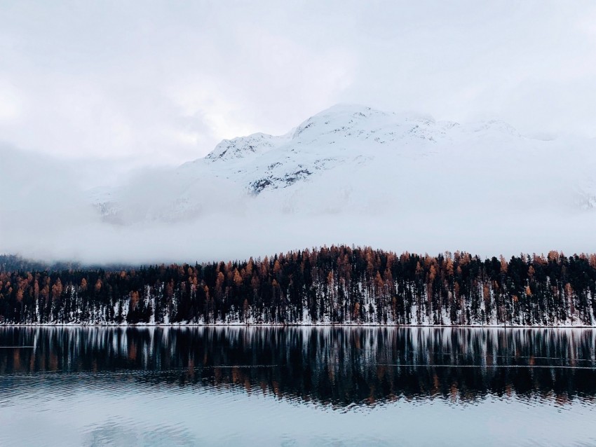 Free download | HD PNG mountain trees lake snow winter sky 4k wallpaper ...