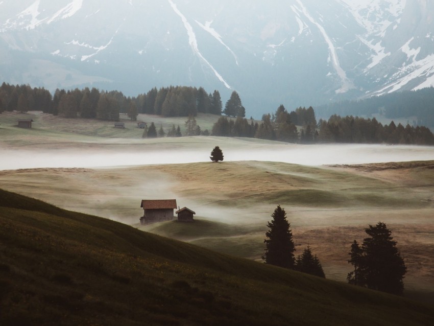 Free download | HD PNG mountains hills fog buildings trees 4k wallpaper ...