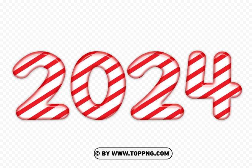 Free Download HD PNG New Year Red Candy Style Typography 2024   New Year Red Candy Style Typography 2024 Transparent Png 11692302041qzhdvtba4h.webp