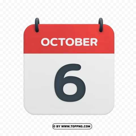 October 6 Calendar Transparent Png cutout PNG clipart images TOPpng October 6 Calendar Transparent Png cutout PNG clipart images TOPpng