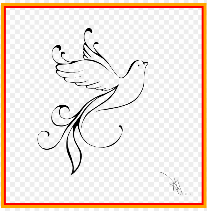 Old Clipart Dove Dessin De Colombe Pour Tatouage Png Image With Transparent Background Toppng