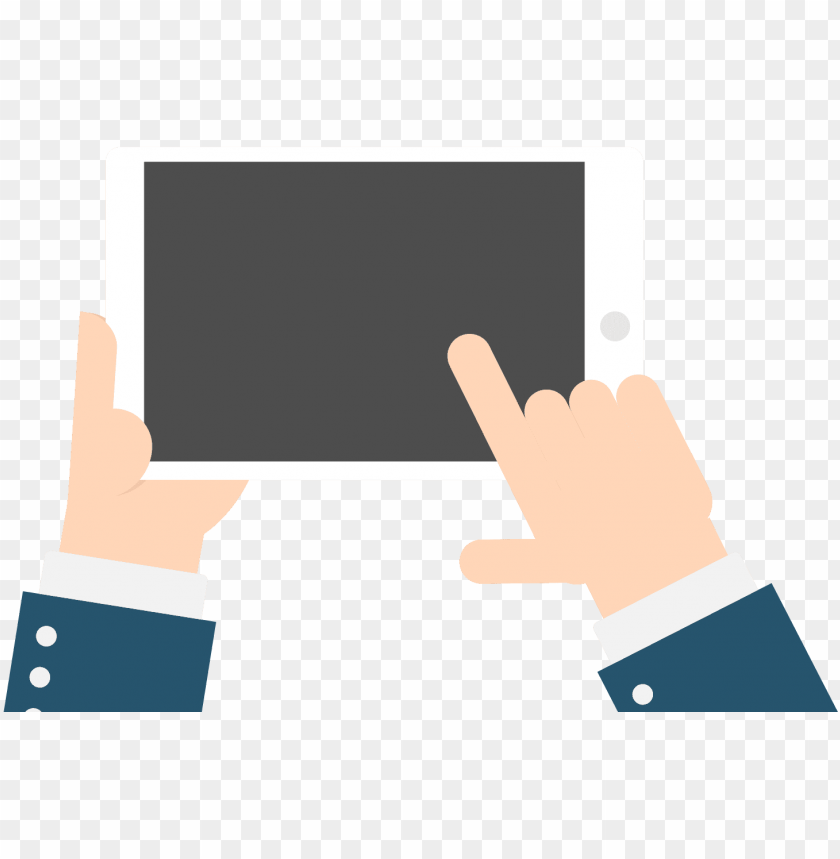 Open Holding Tablet Vector Png Image With Transparent Background Toppng