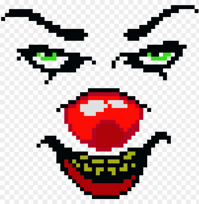 Original Pennywise Horror Pixel Art Minecraft Png Image