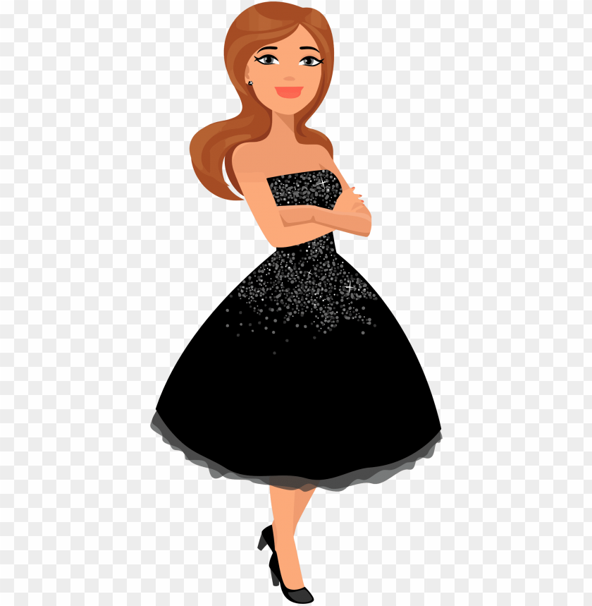 Own Clipart Girl Dress Cartoon Girl In Dress Png Image With Transparent Background Toppng - ity party red dress girl roblox red dress girl png image