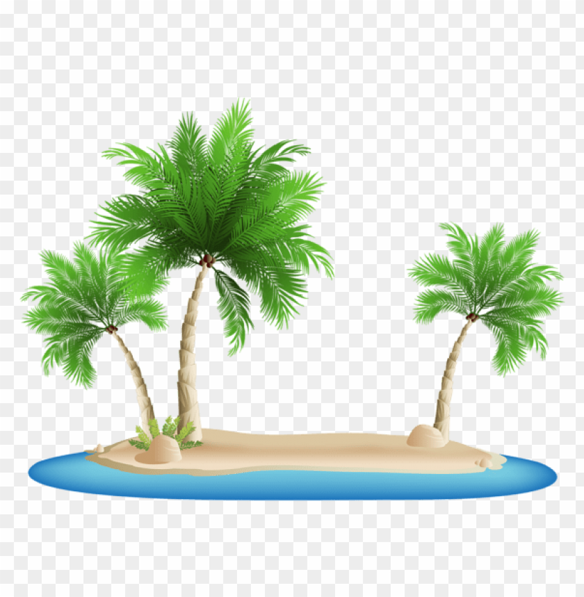 Free download | HD PNG PNG image of island with palm trees and water ...