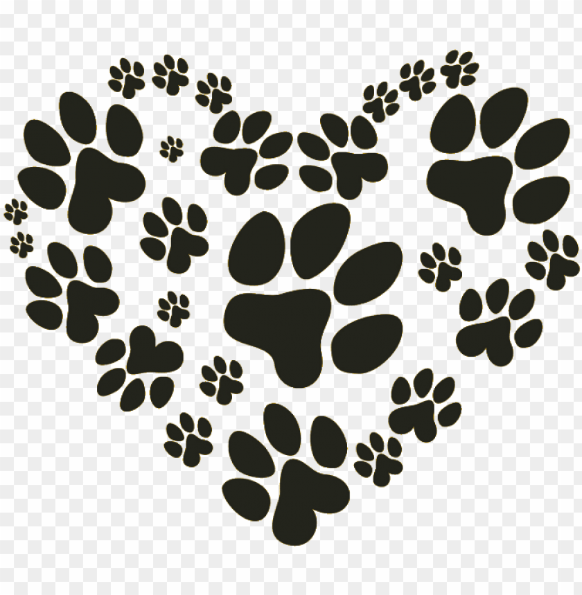 Free download | HD PNG paw prints on our hearts sticker PNG transparent ...