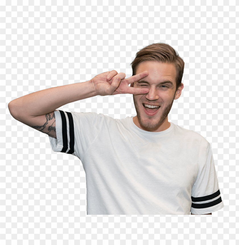 Pewdiepie In A White Shirt Png Free Png Images Toppng