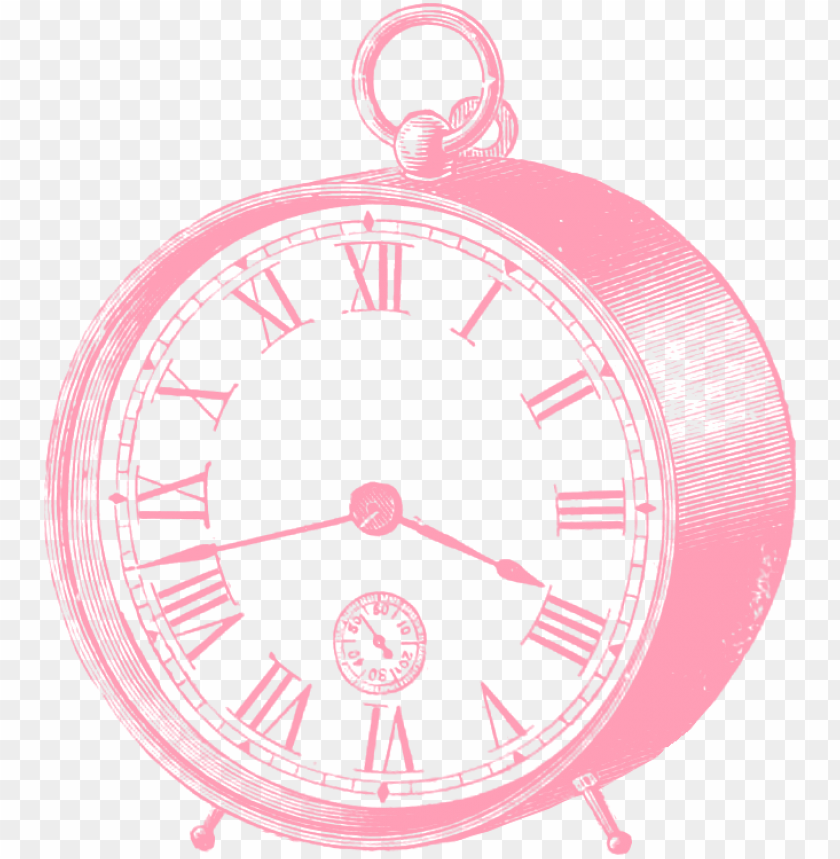 Free download HD PNG pink vintage clock PNG transparent with Clear