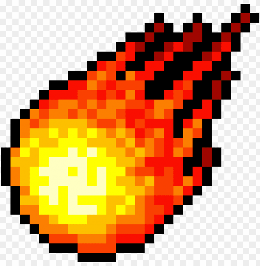 Download #pixel #fireball - fireball pixel art png - Free PNG Images