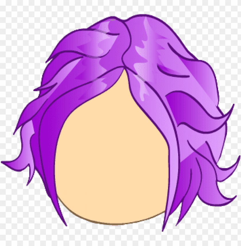 Purple Shaggy Hair Png Free Png Images Toppng - yellow spiky hair roblox
