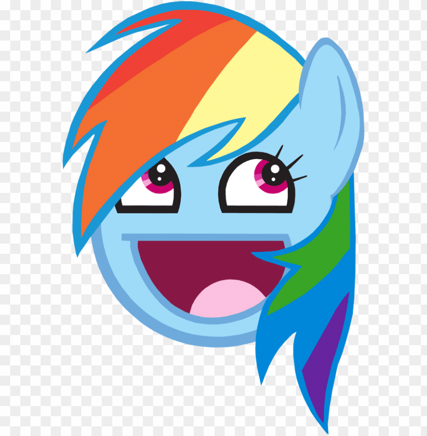 Rainbow Dash Troll Face Png Image With Transparent Background Toppng - rainbow roblox wtf face rainbow funny faces