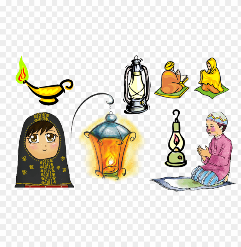 Free download | HD PNG traditional ramadan items like lantern mosque ...