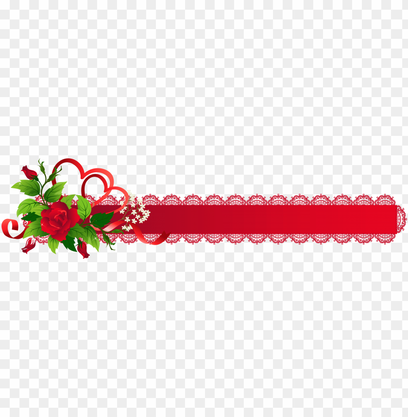 Red Rose Border Png Rose Banner Png Image With Transparent