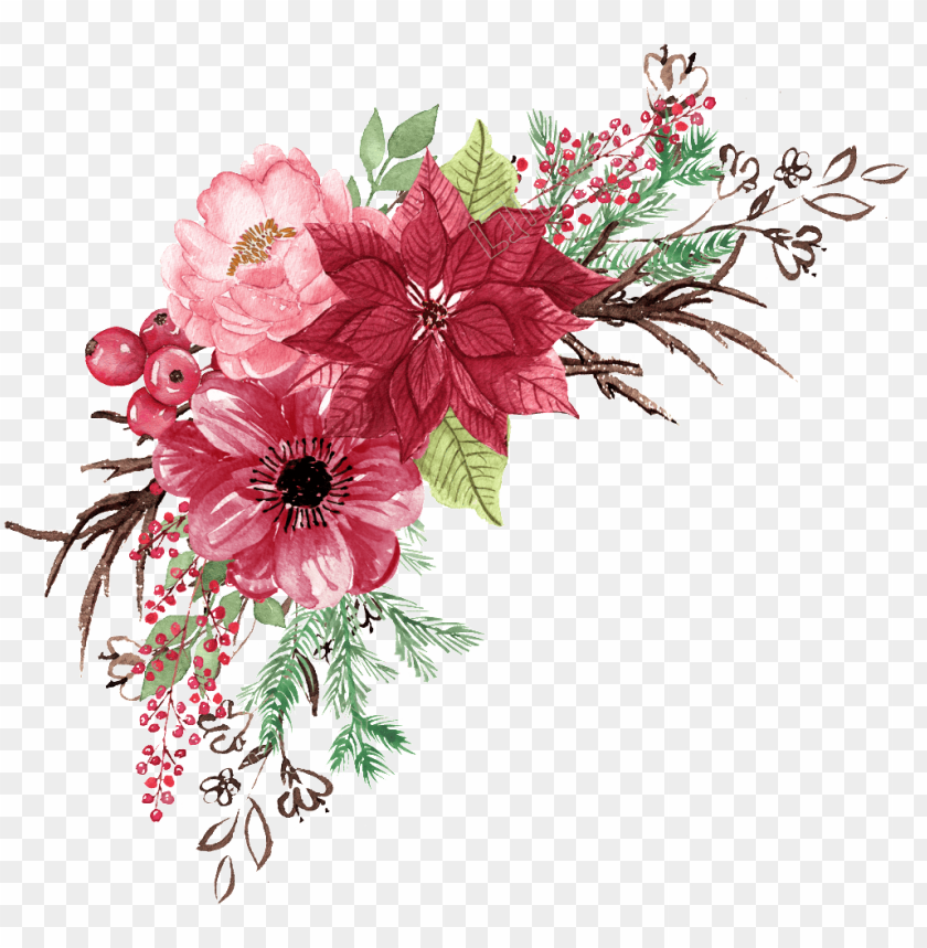 Free download | HD PNG red watercolor flowers PNG transparent with ...