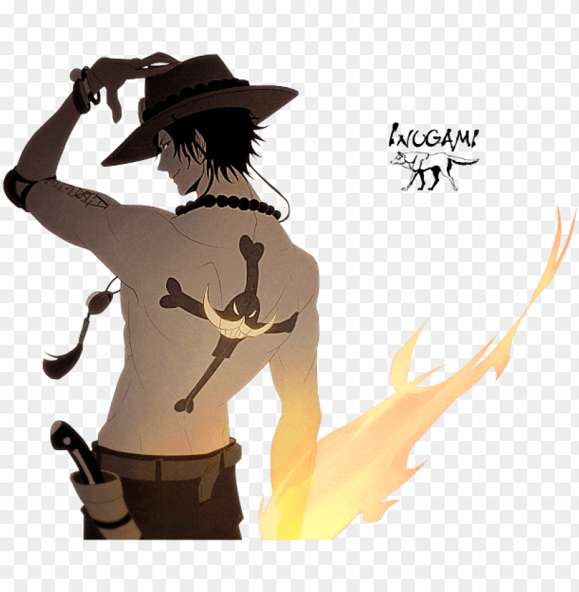 Free download HD PNG render portgas d ace one piece pirate tatouage feu ace one piece PNG