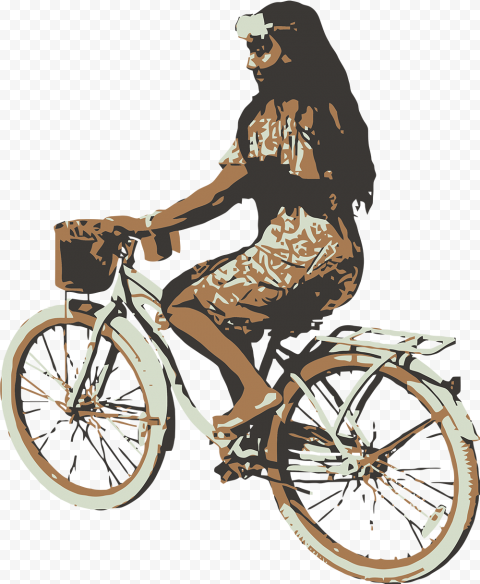 Free download | HD PNG woman riding a classic vintage bicycle png PNG ...