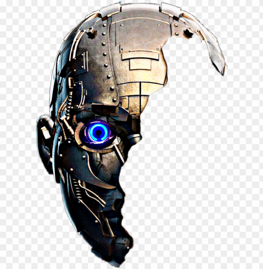 Download robot halfmask halfside mask sticker 