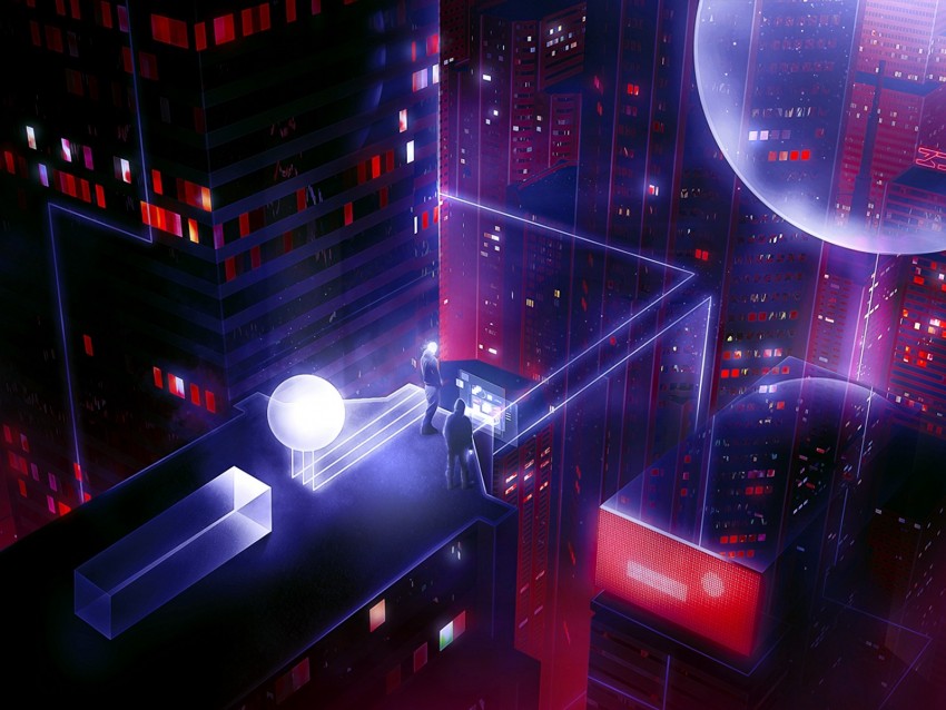 Free download | HD PNG roof people art cyberpunk sci fi 4k wallpaper ...