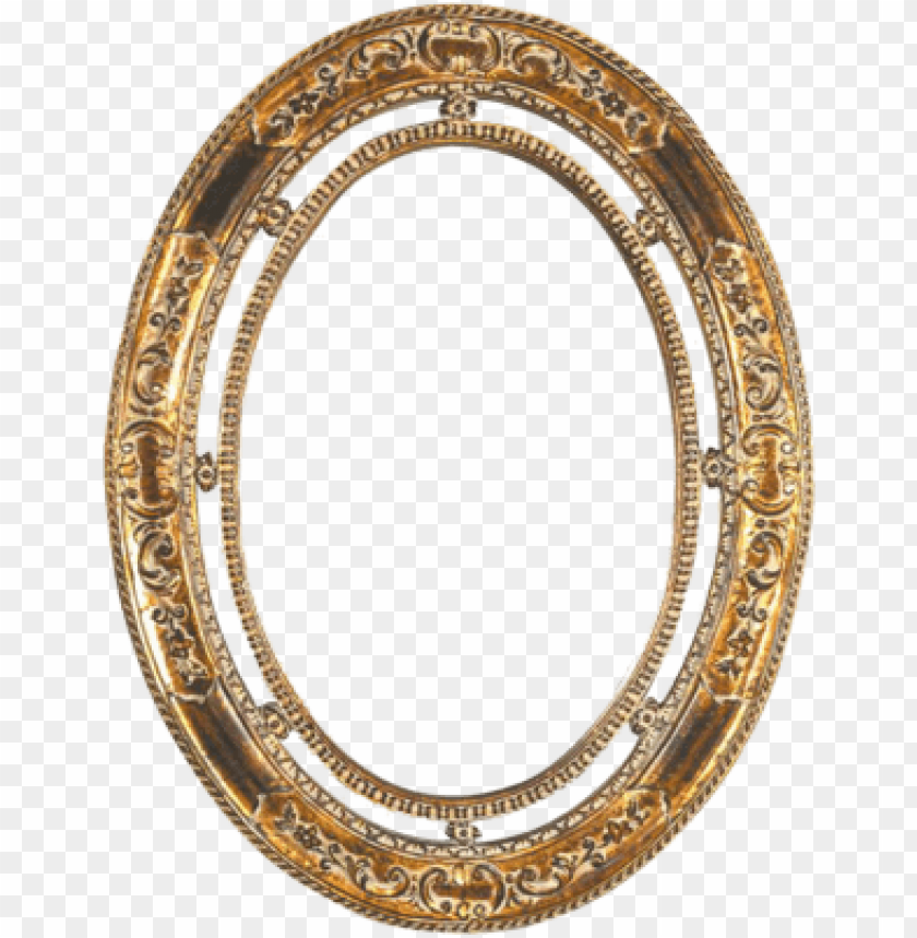 round gold frame