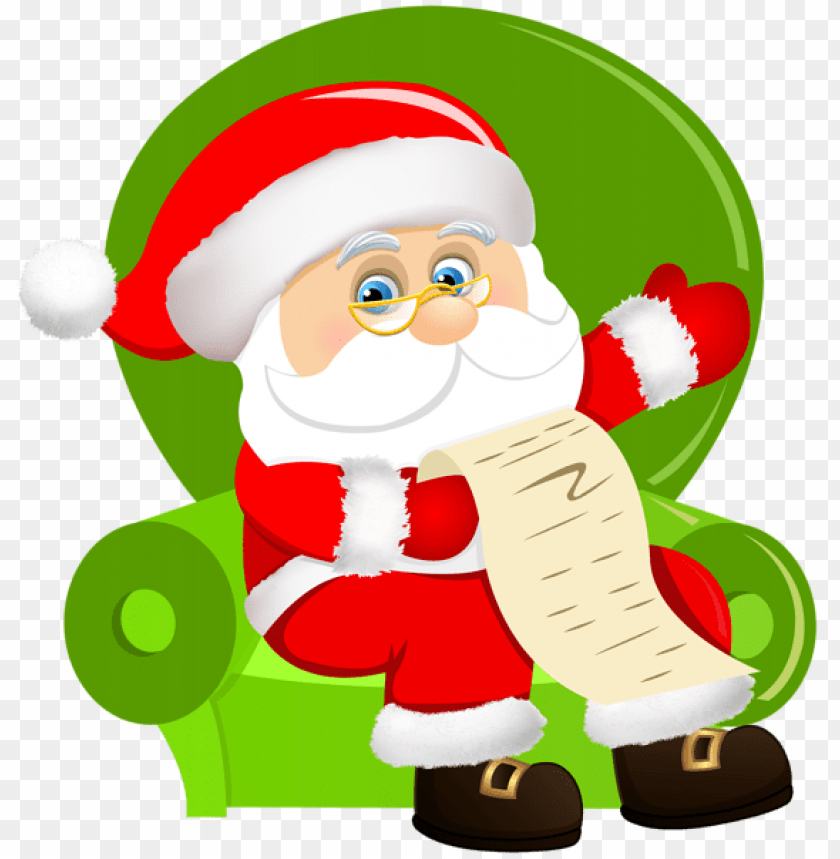 Download santa claus sitting on chair png - Free PNG Images | TOPpng