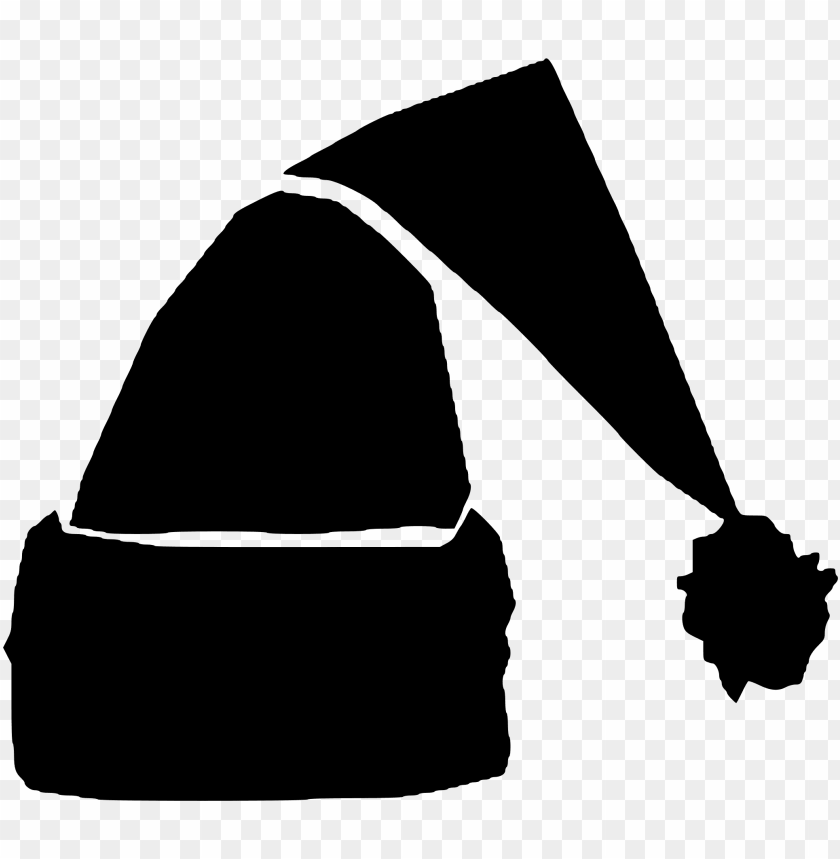 Free download | HD PNG santa hatblack and white PNG transparent with