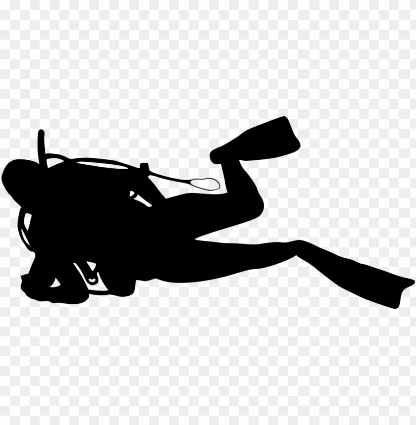 scuba diver silhouette png - Free PNG Images | TOPpng